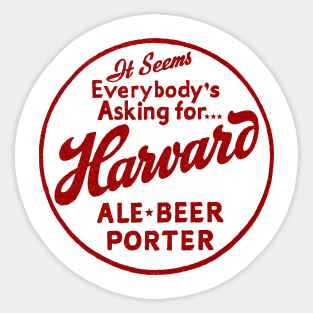 Retro Beer - Harvard Ale, Beer, Porter Sticker